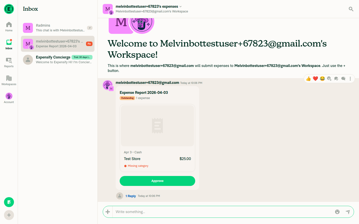 Chat view showing RBR Fix indicator and Missing category violation