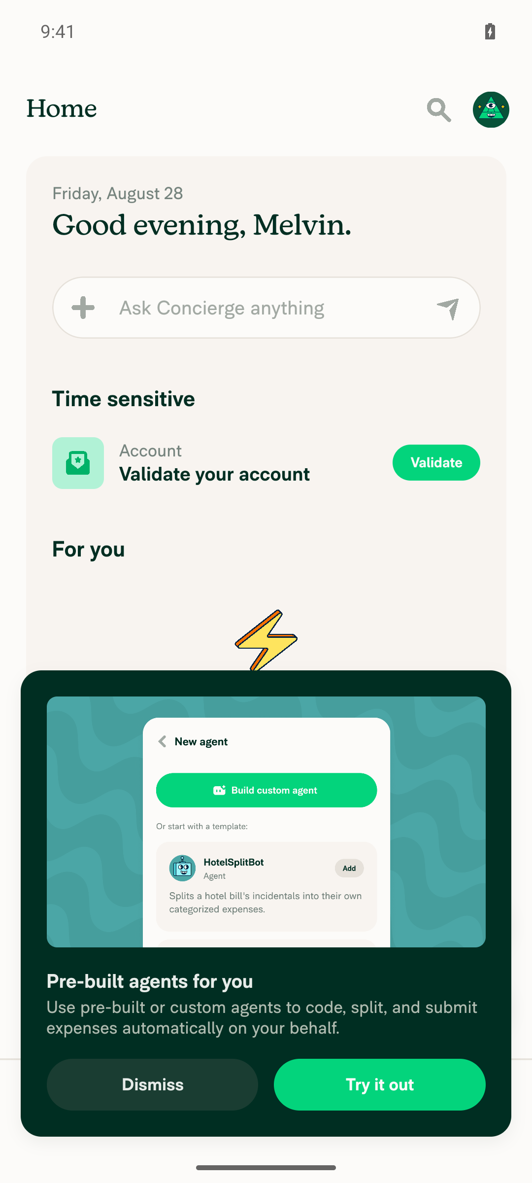 Home screen reached after boot