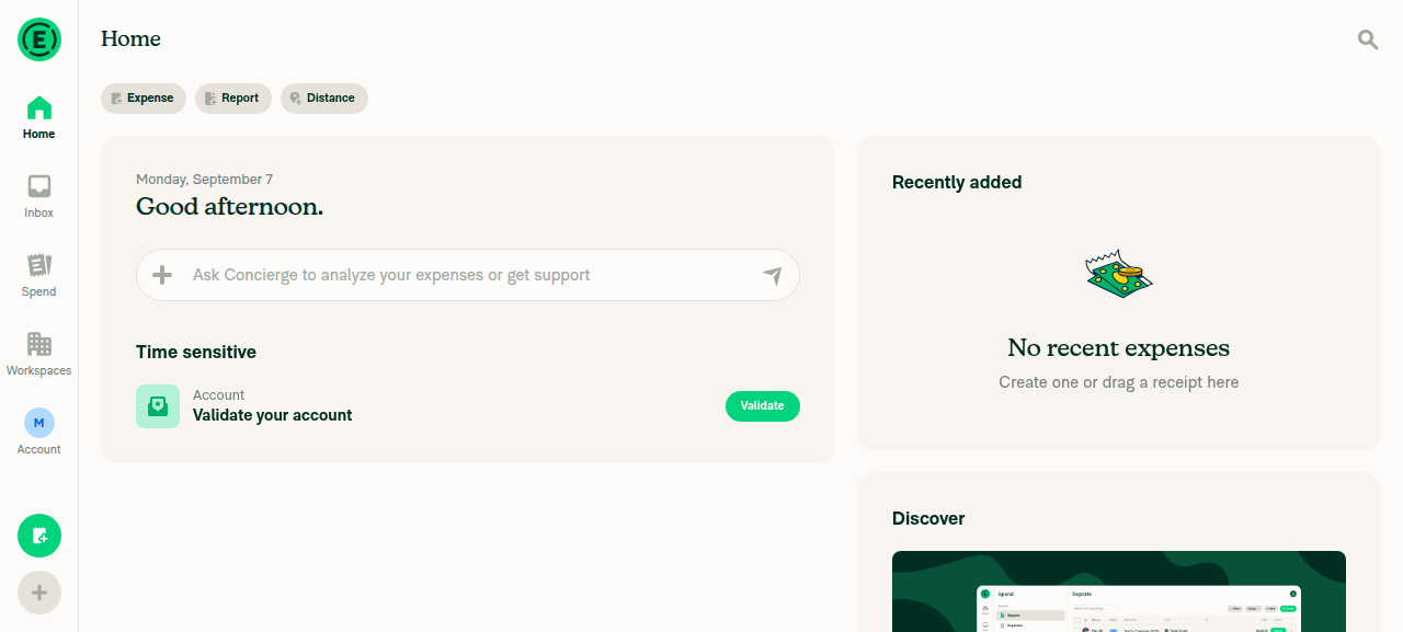 Home screen rendered normally after sign-in