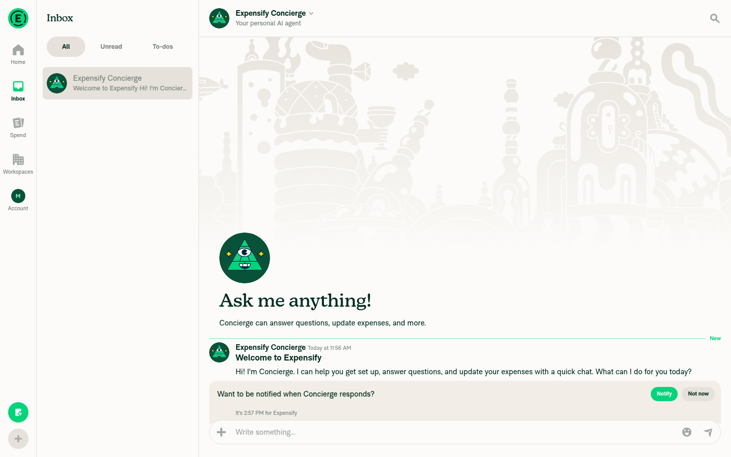 Inbox LHN showing chats on the PR branch