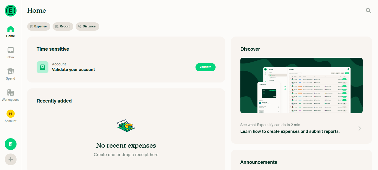 Signed-in NewDot web Home screen rendering normally after adding the dependency
