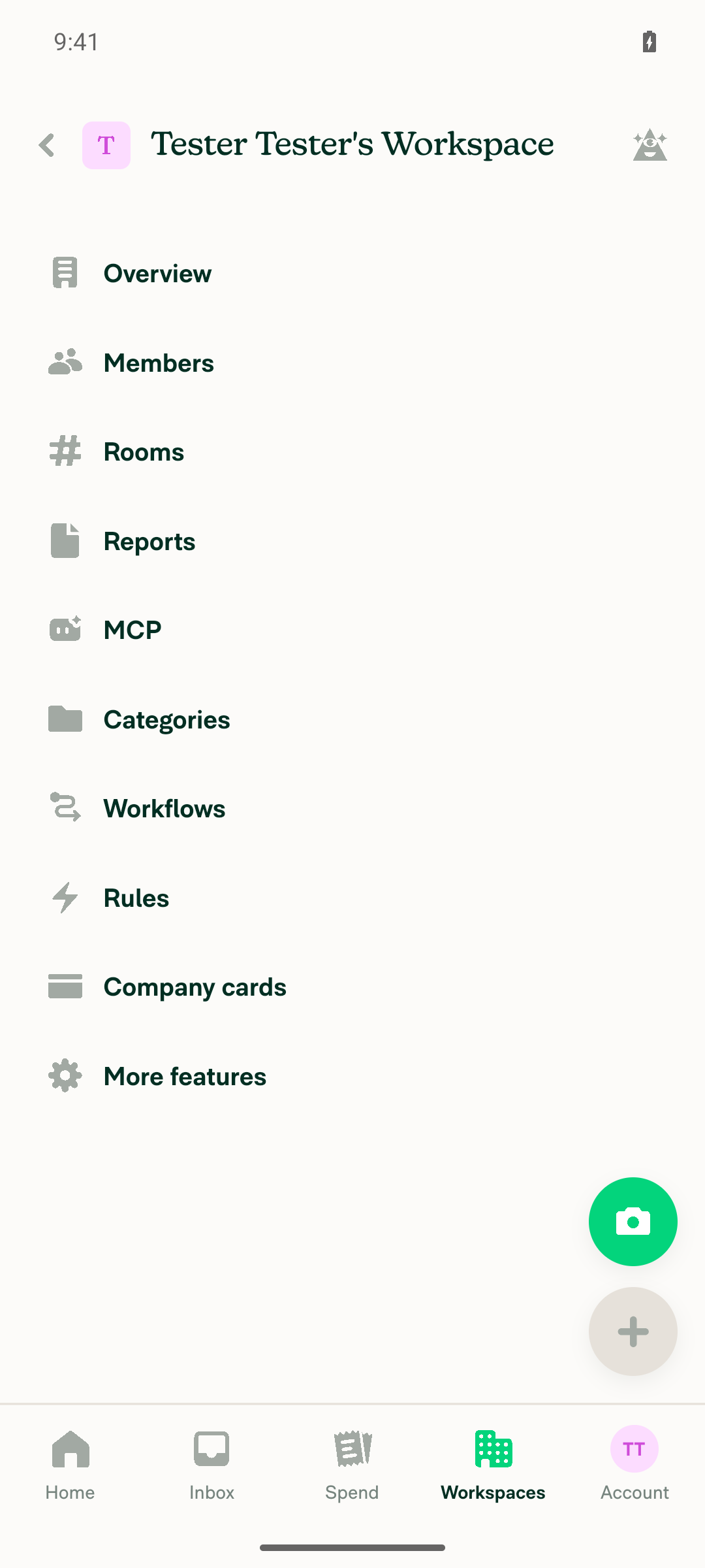 Workspace nav showing Rules enabled