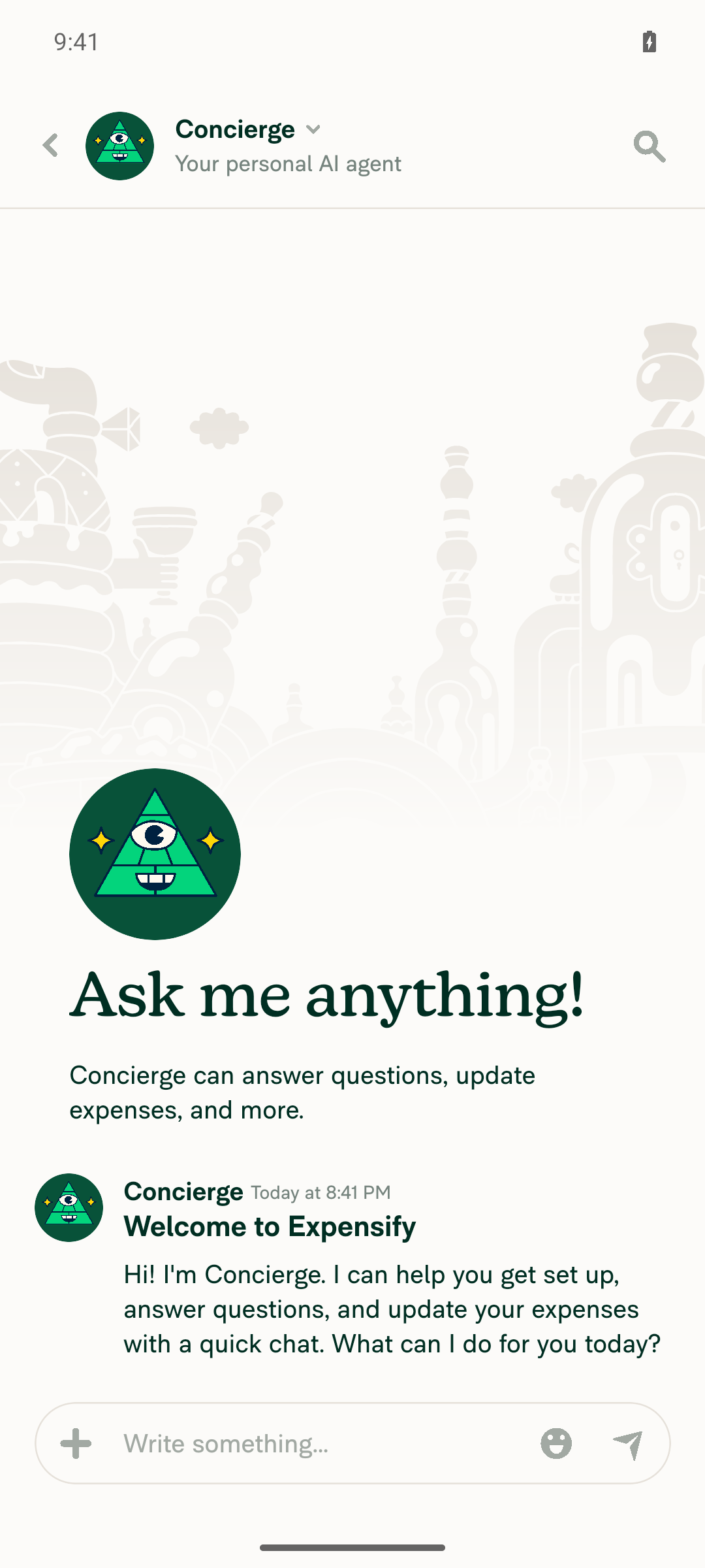 Concierge chat report open
