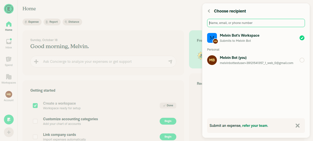 Participants list restored to both options after clearing search