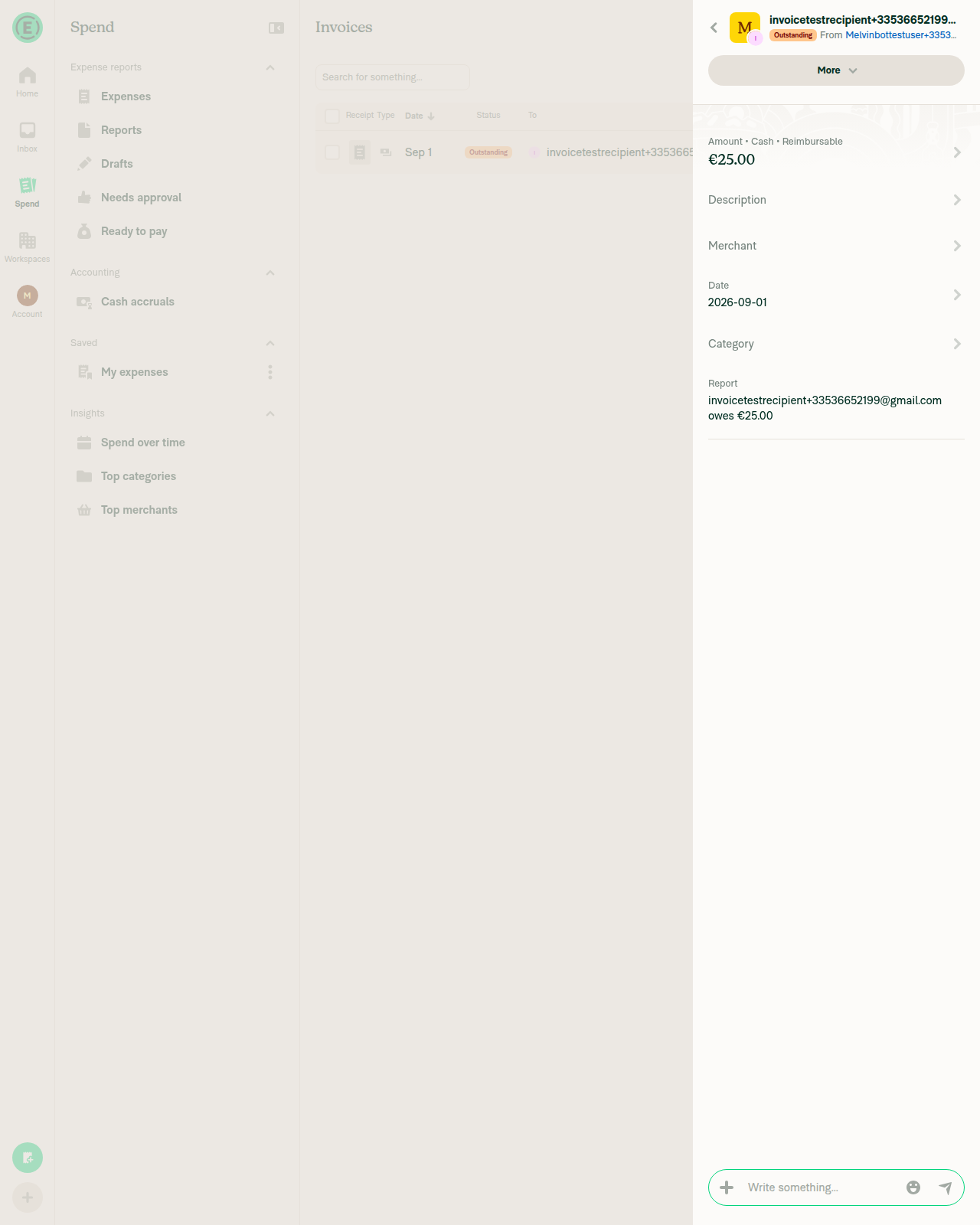 Invoice report header with no Join button