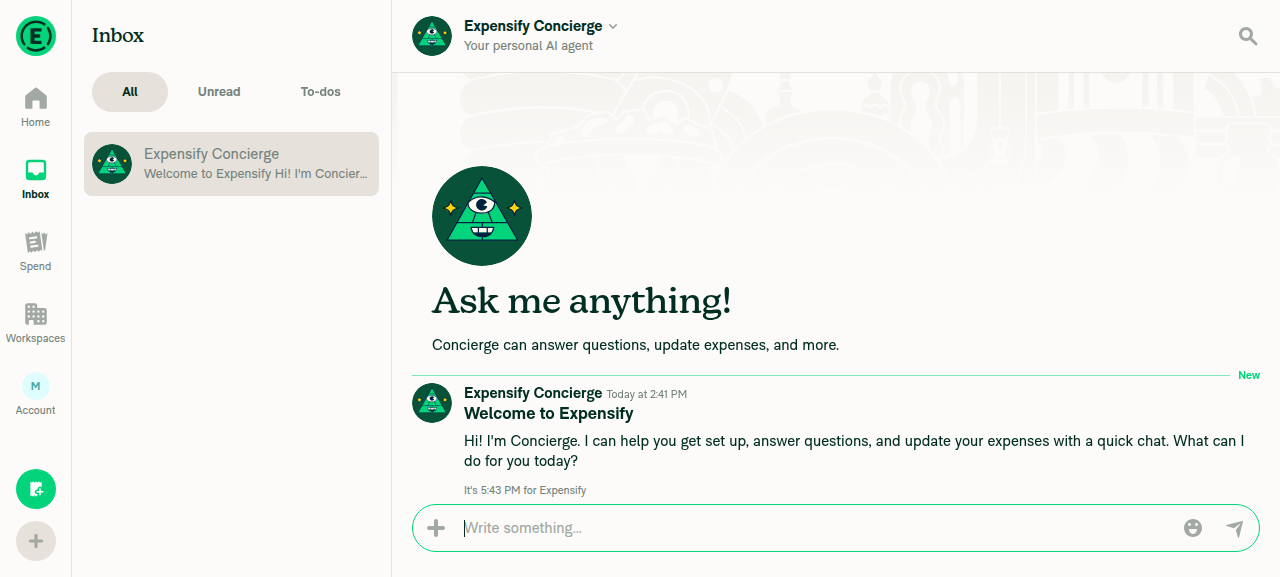 Concierge report opened from LHN