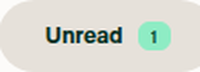 Zoom of Unread=1 pill, centered
