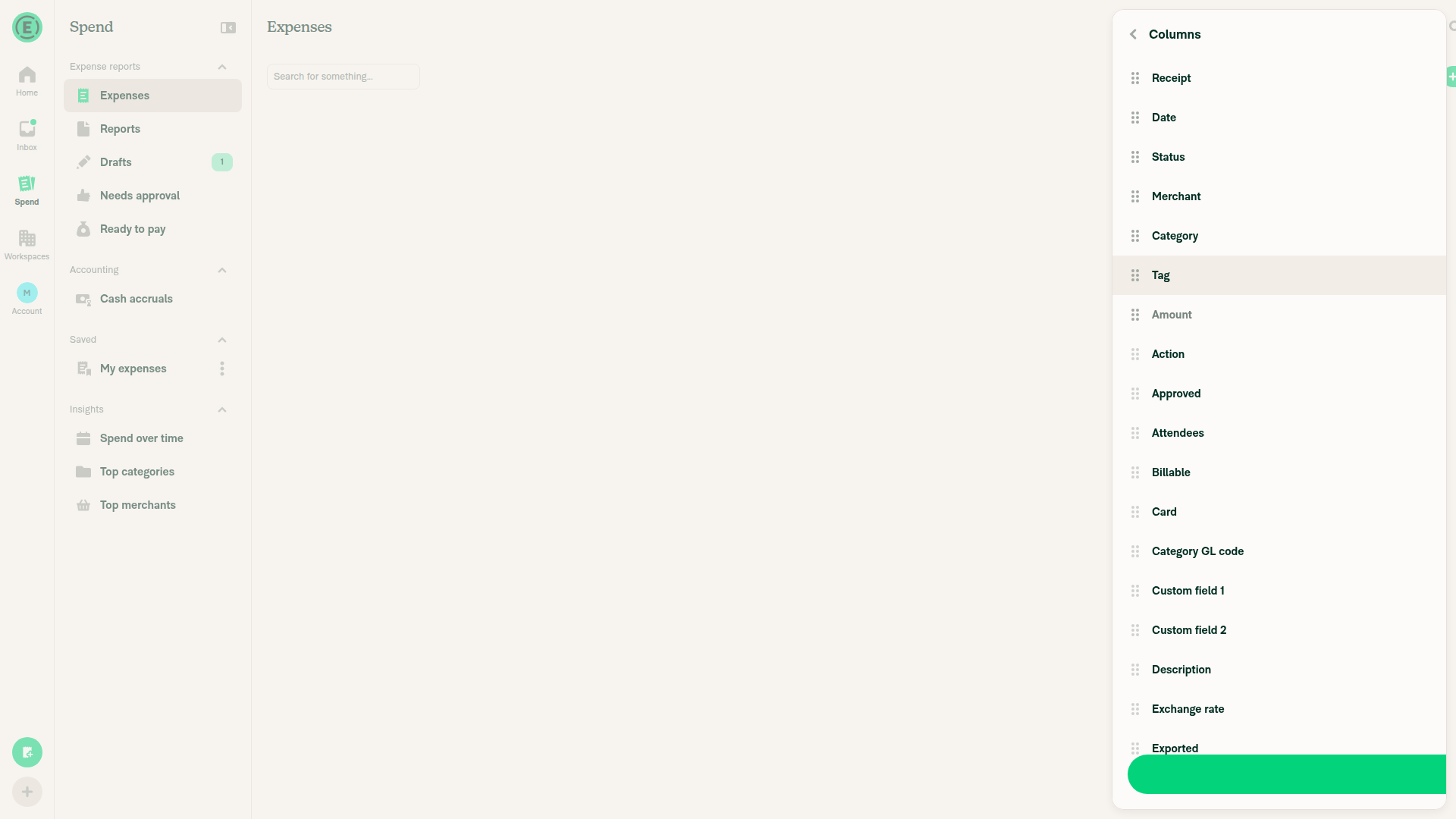Columns picker