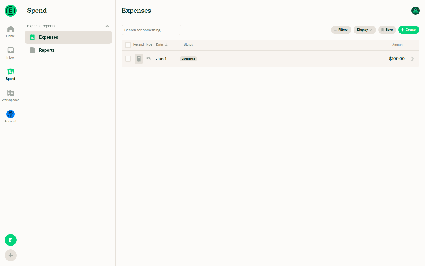 Search list header showing the select all checkbox