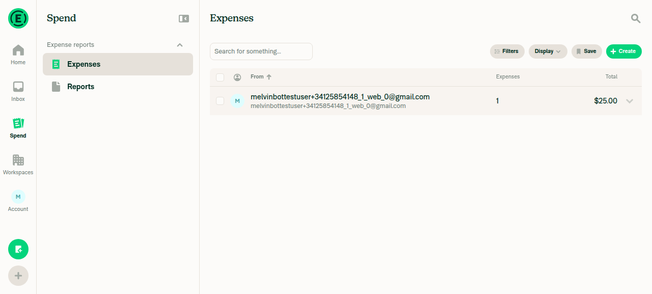 Table grouped by From, showing group header row checkbox