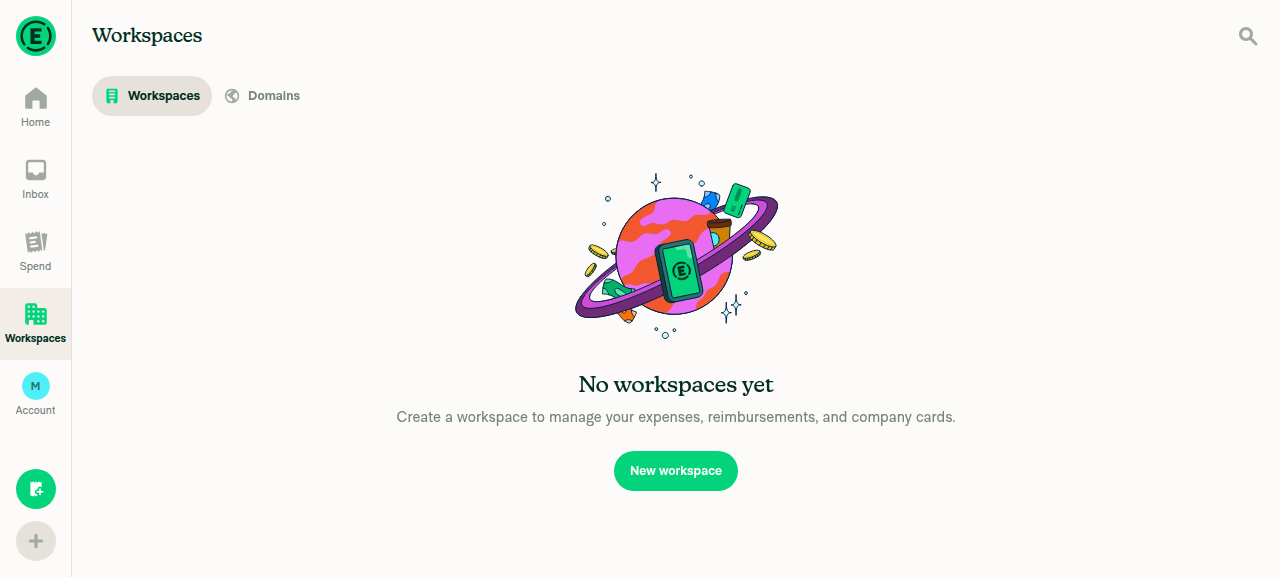 Account had no workspaces before one was created for the regression test