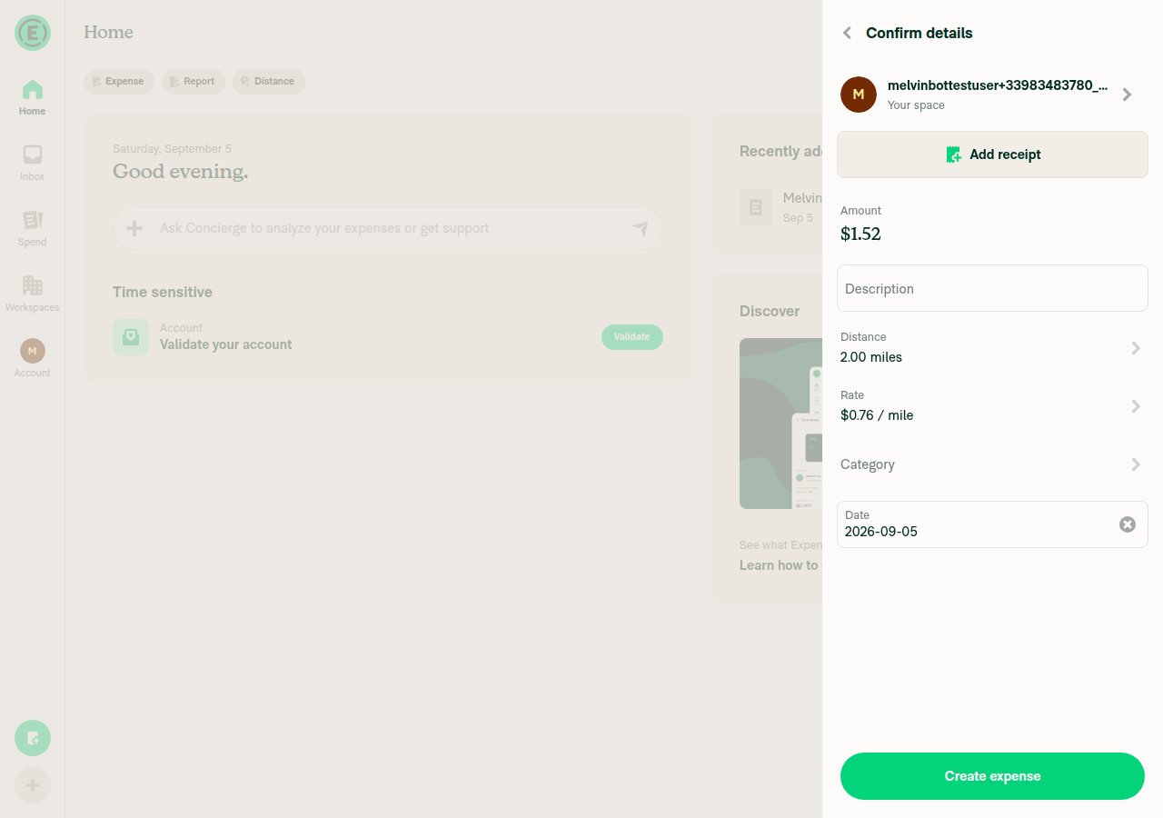 Confirm details page with the large $1.52 confirmation amount