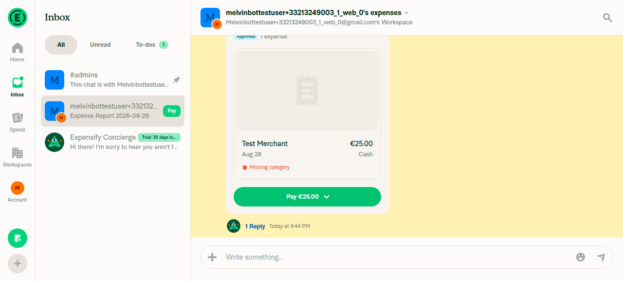 Report preview card pay button
