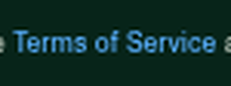 Zoomed 'Terms of Service' link in default theme