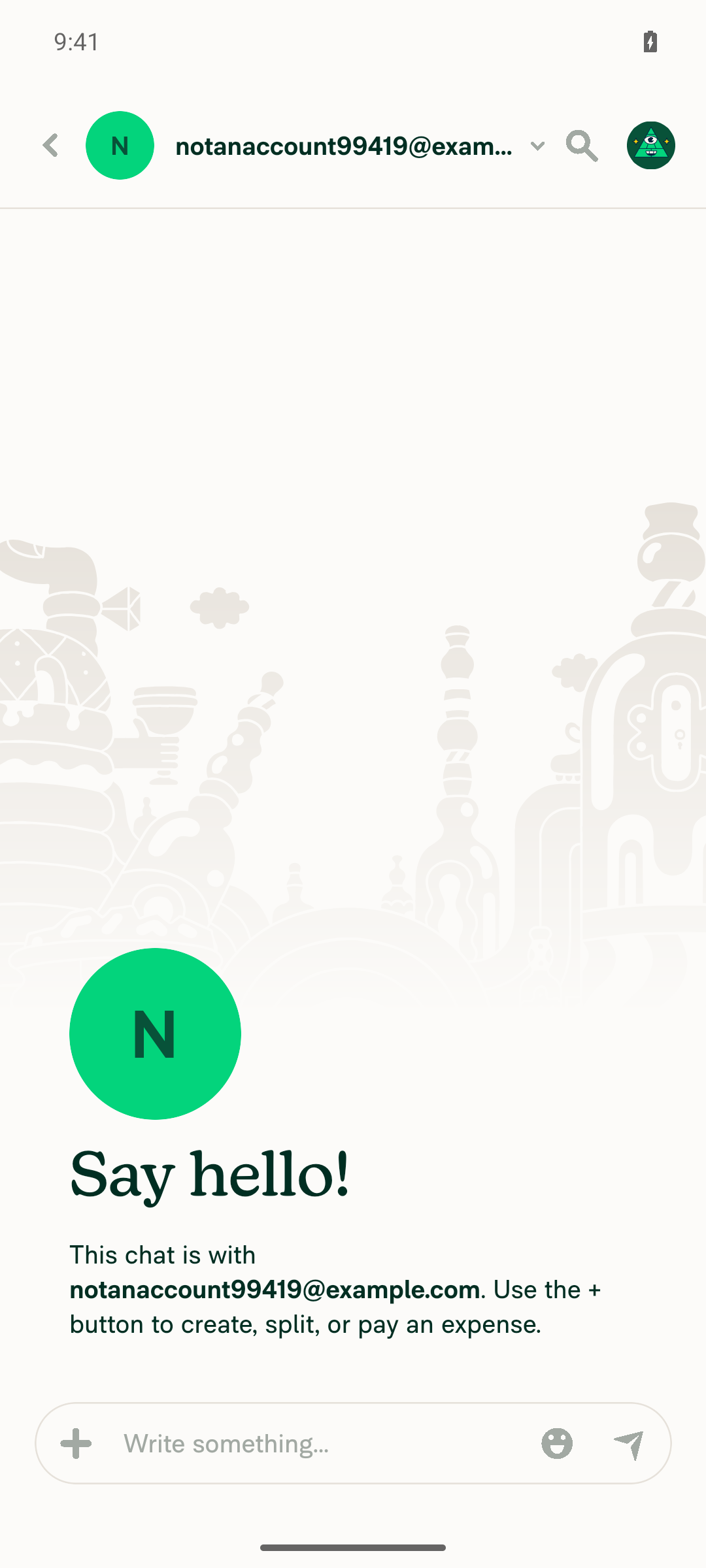 Chat opened with trimmed email login