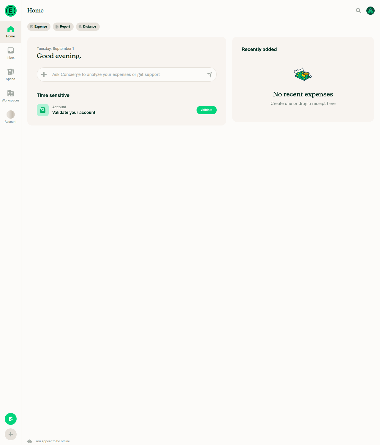 POSITIVE CONTROL: Home offline with IS_LOADING_APP stuck true (grey avatar, Discover gone) and no loading bar