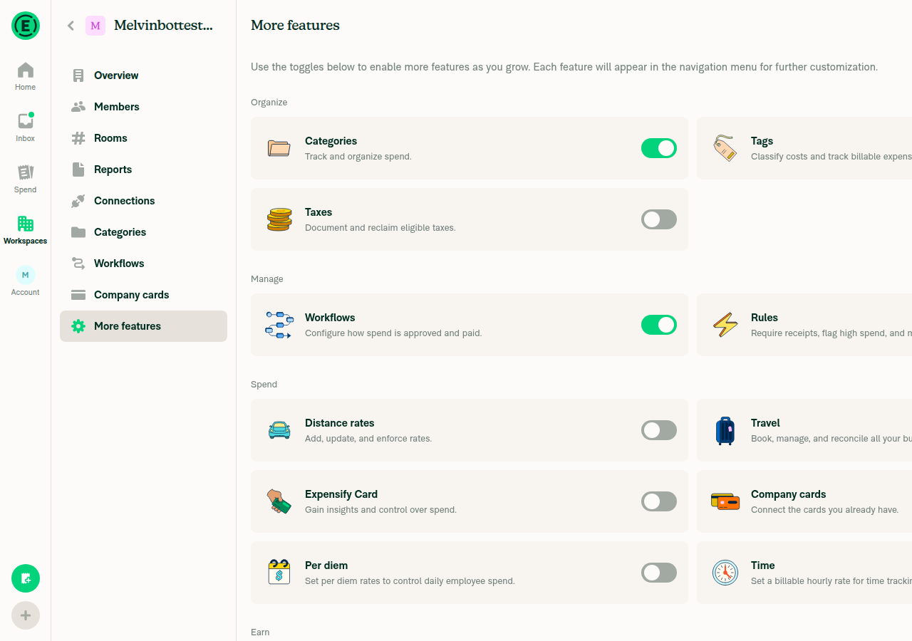 More features, beta on, no Integrate section