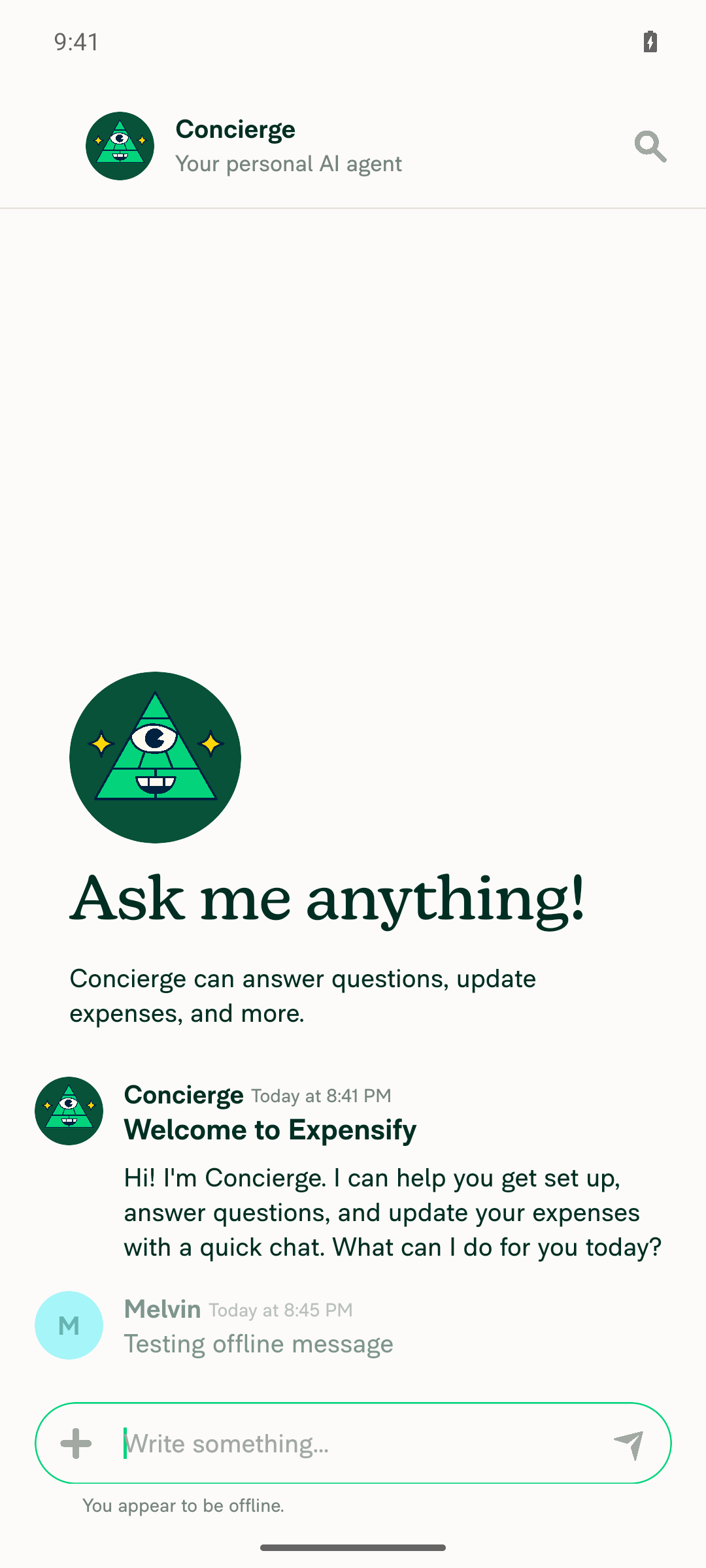 Message queued while offline