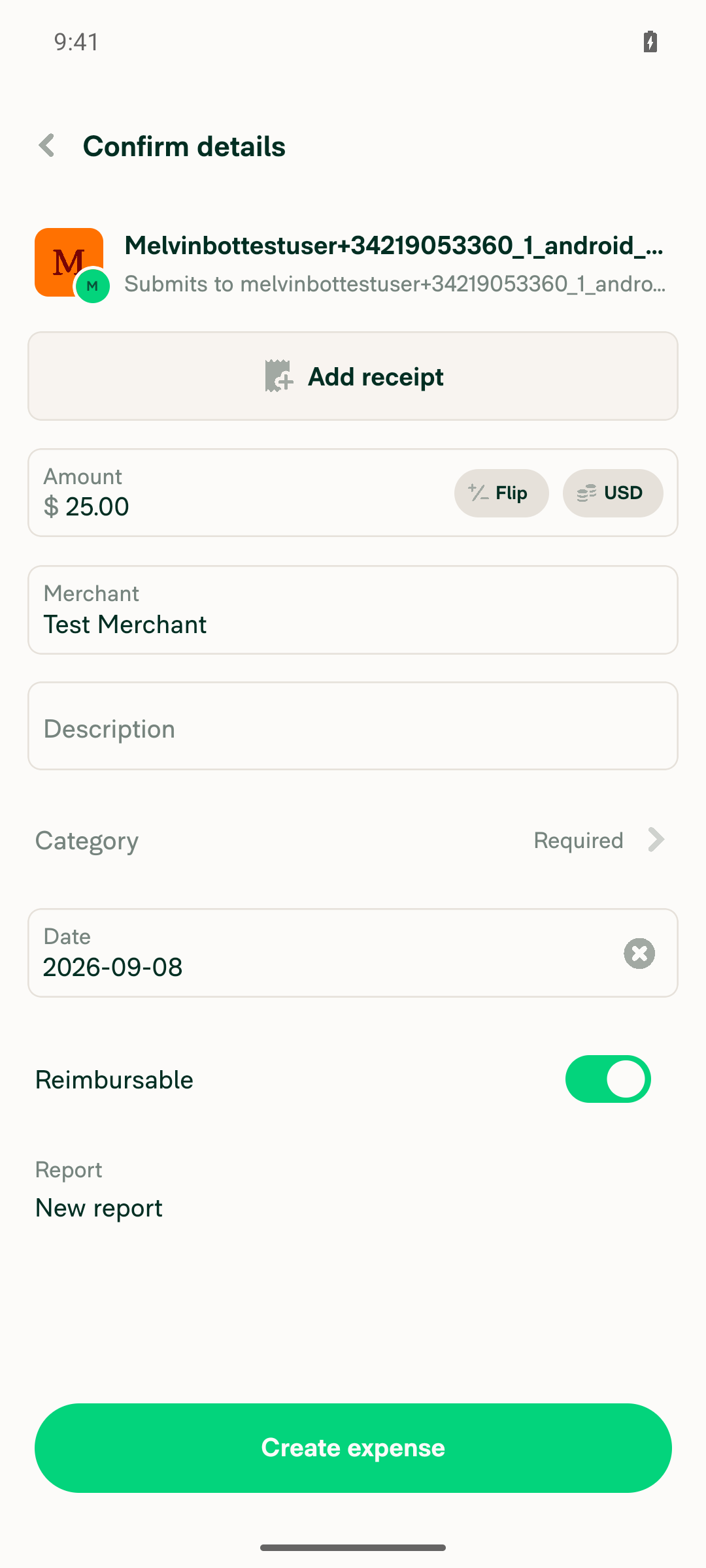Confirm details page bound to the healthy workspace after 'Submit to my employer'