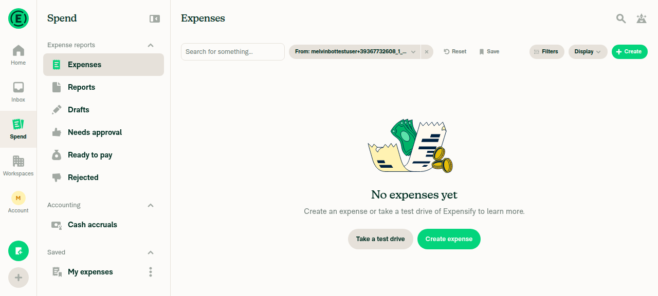 Rejected nav item still present after the rejected expense was deleted