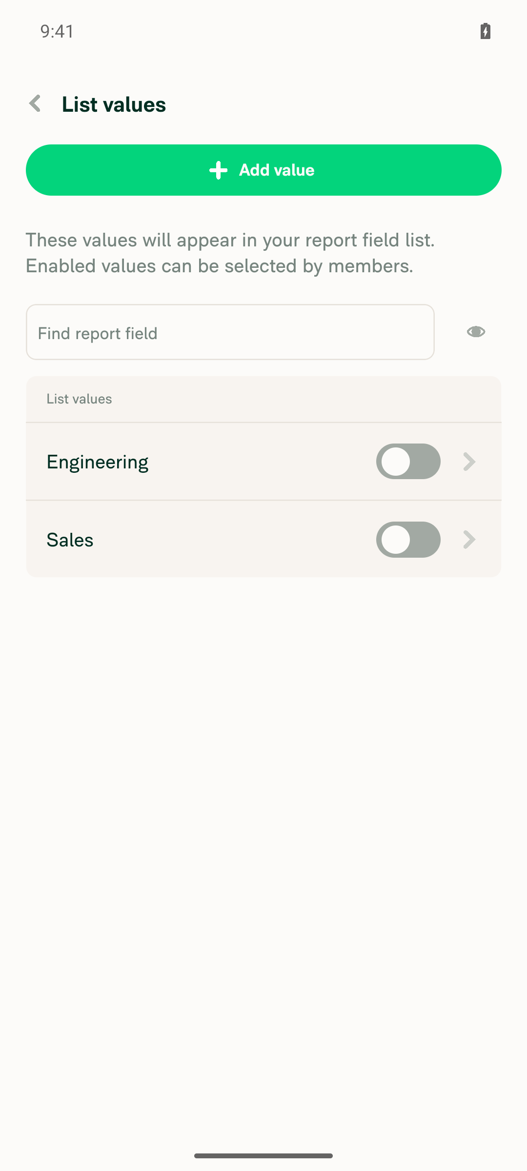 Both Sales and Engineering values disabled