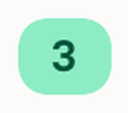 6x zoomed crop of Drafts tab count pill showing 3 centered