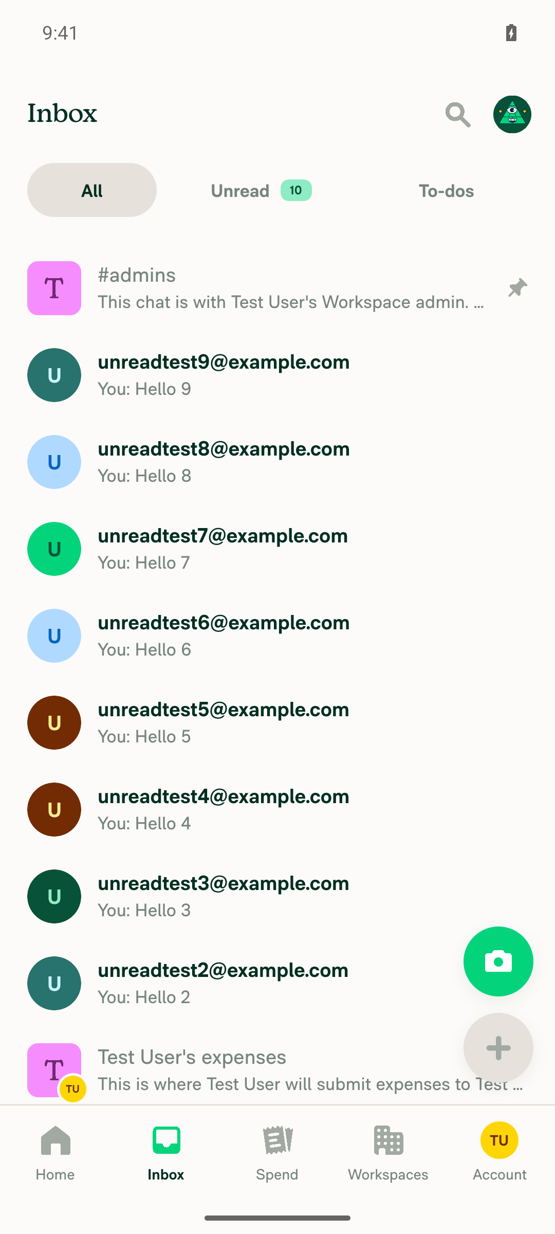 LHN with 10 unread chats