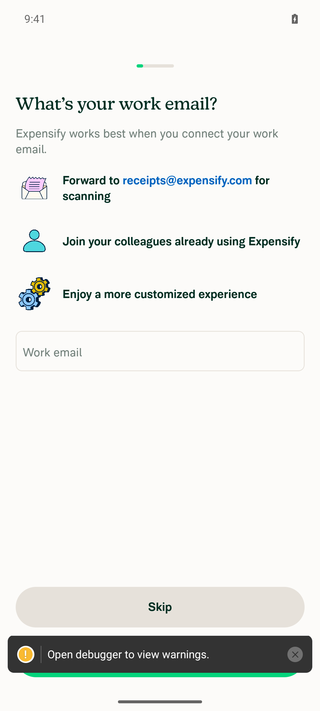 debug 02 onboarding modal taps pass through to Home