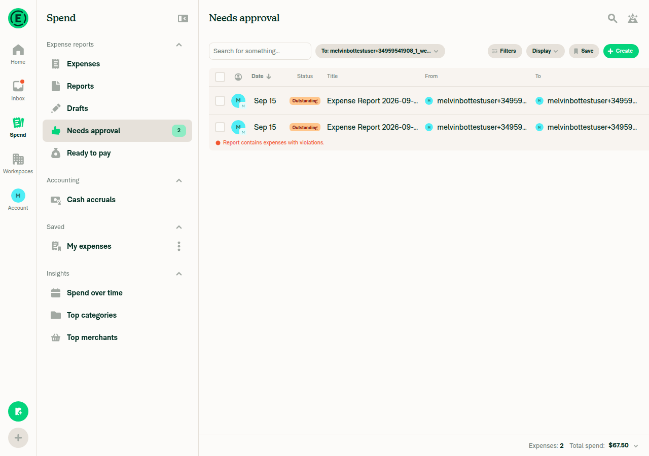 Needs approval tab still selected after editing Type filter