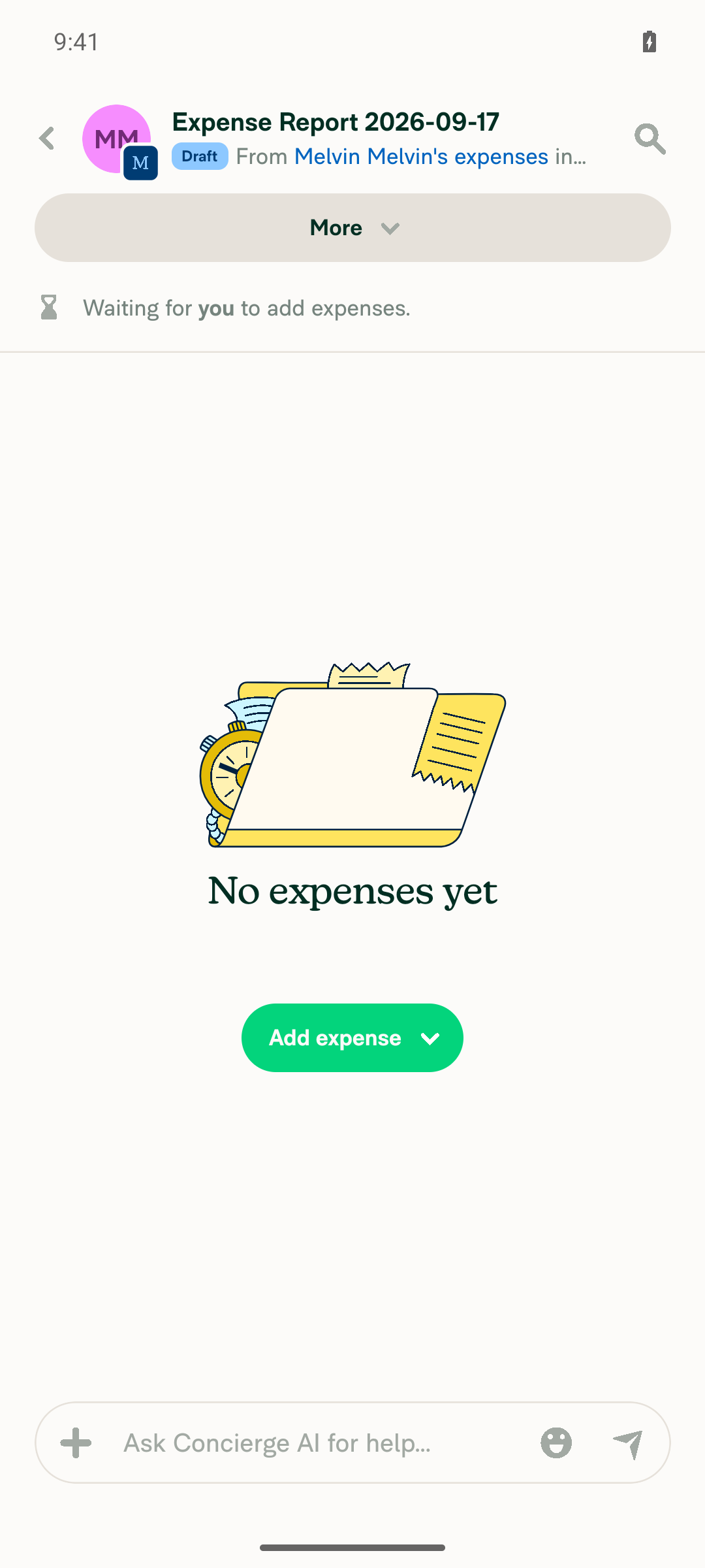 Draft report created after tapping Create report, no paywall