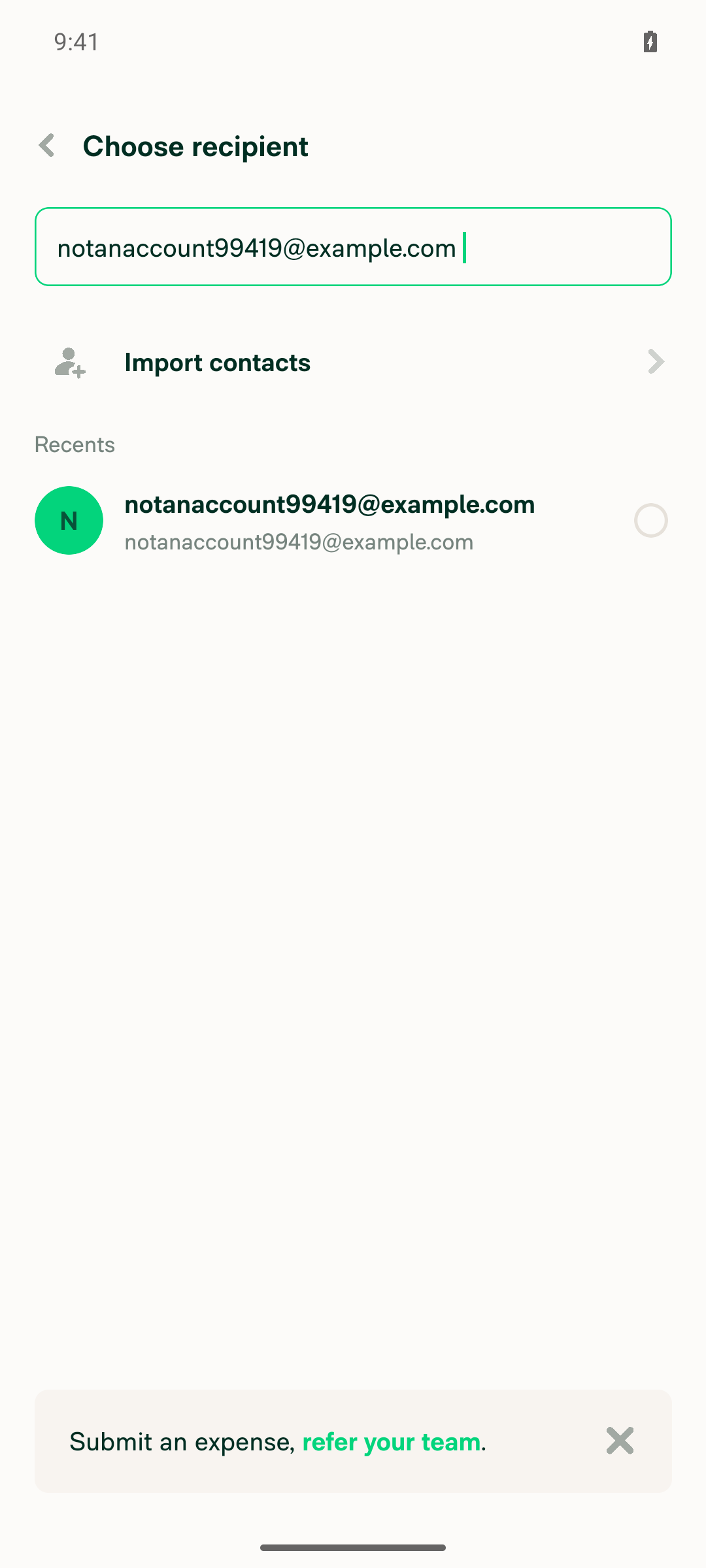 Participant picker trailing space