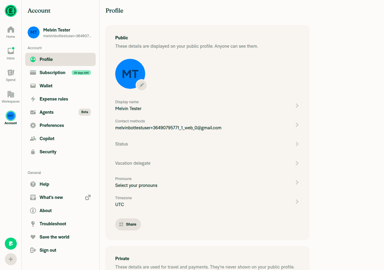 Profile row back to empty state after removal