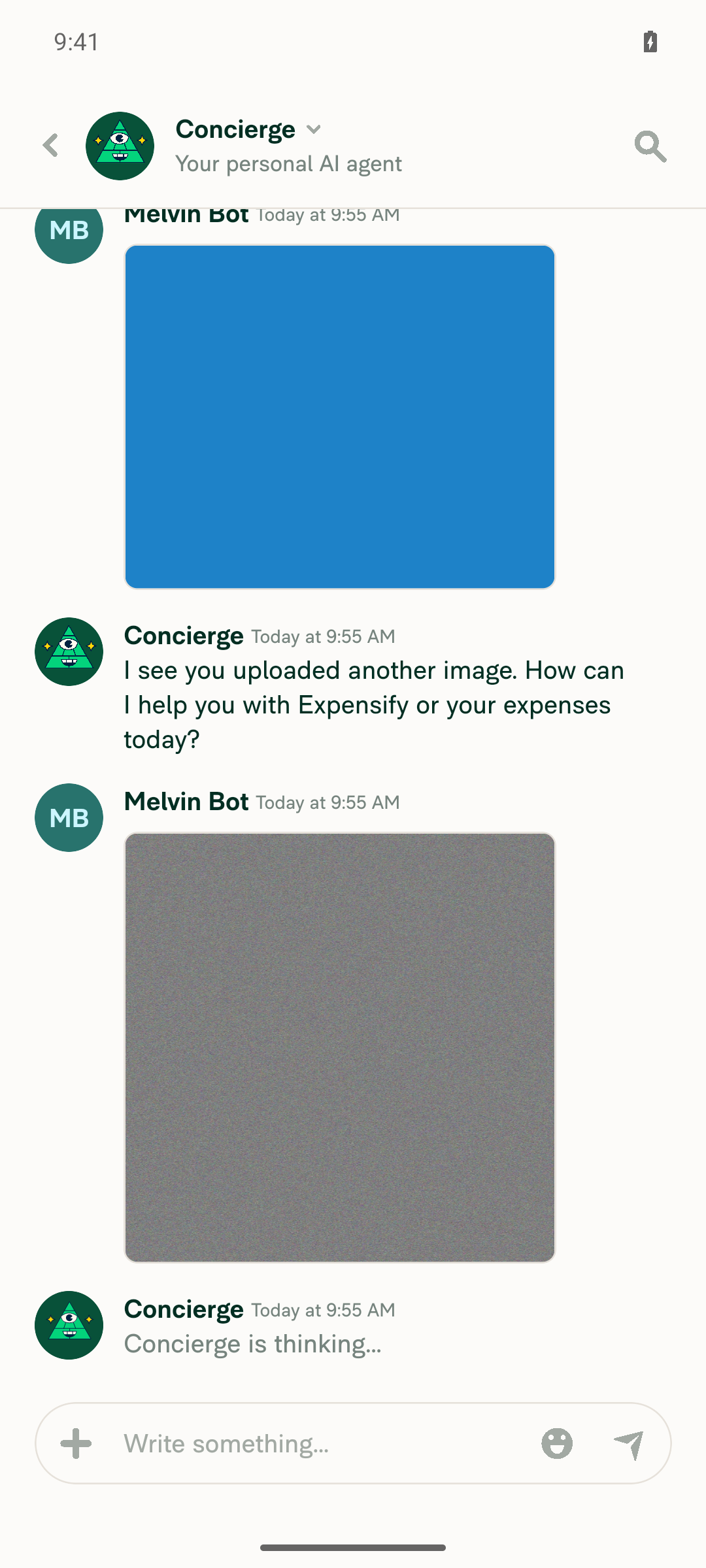 Large image thumbnail rendering actual image content immediately after send/while upload was still in flight