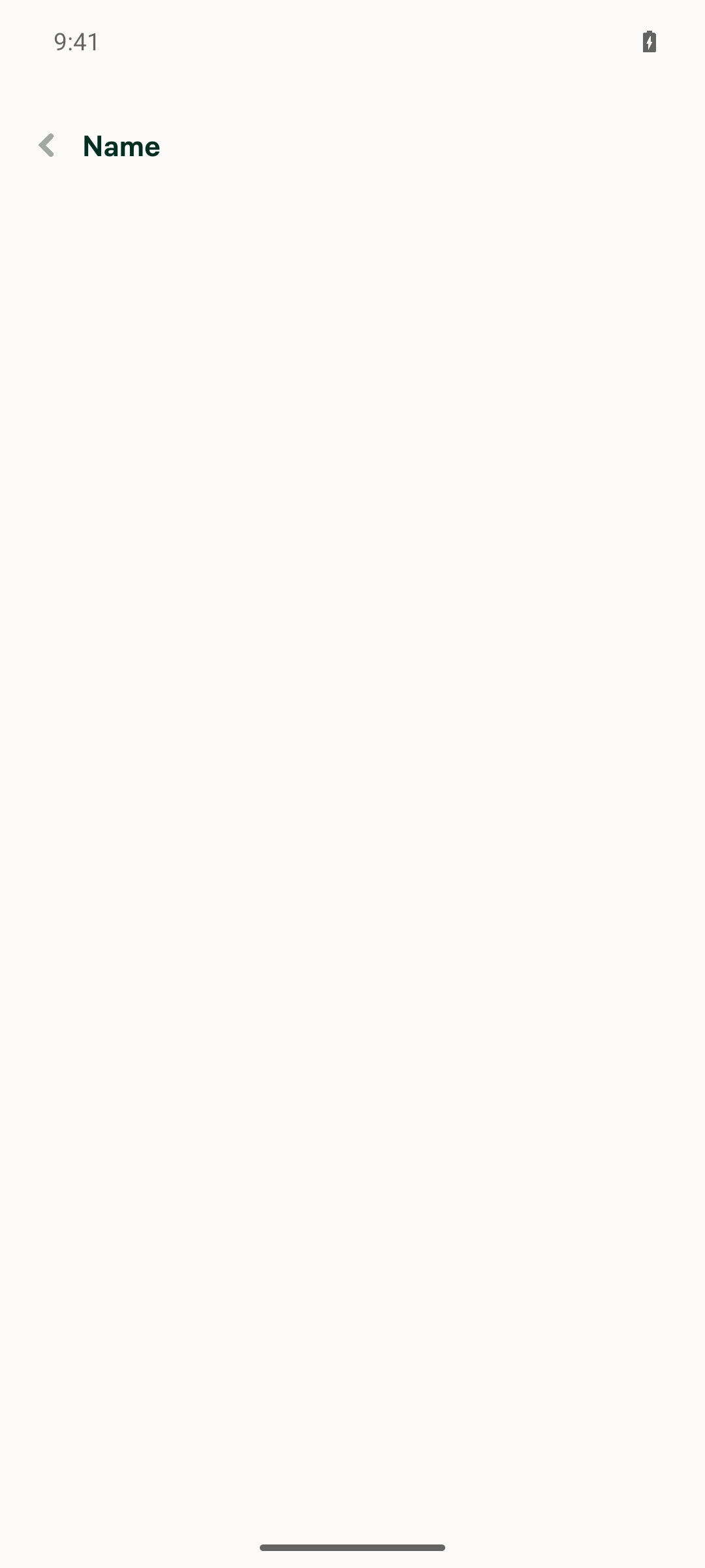 List name selector header sitting clear of the Android status bar