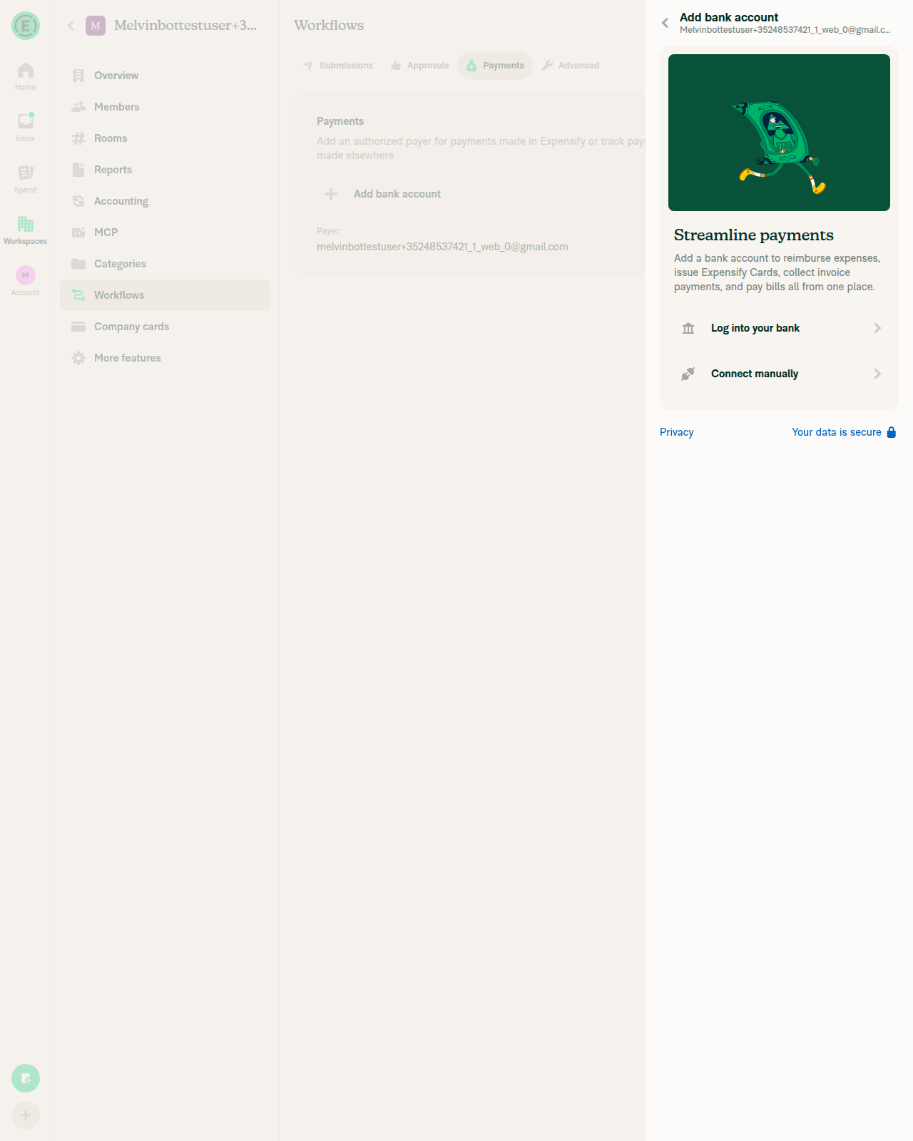 Add bank account flow - only Plaid login or manual entry