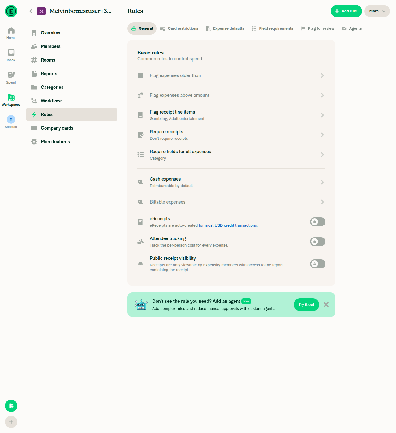 Revamped Rules page (General tab) rendering by default after beta removal