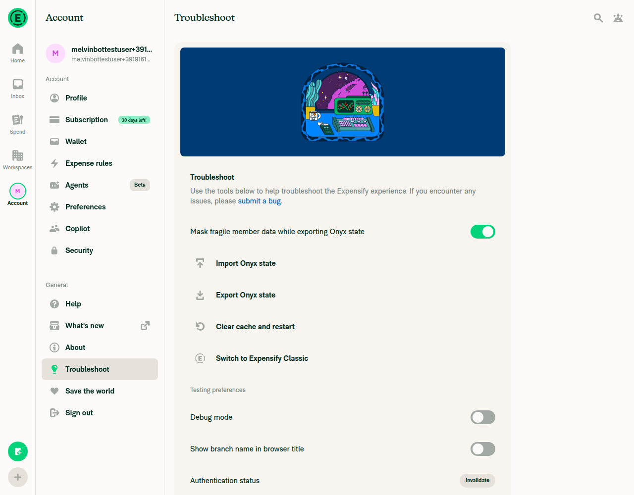 Troubleshoot: Import Onyx state opens a native file picker