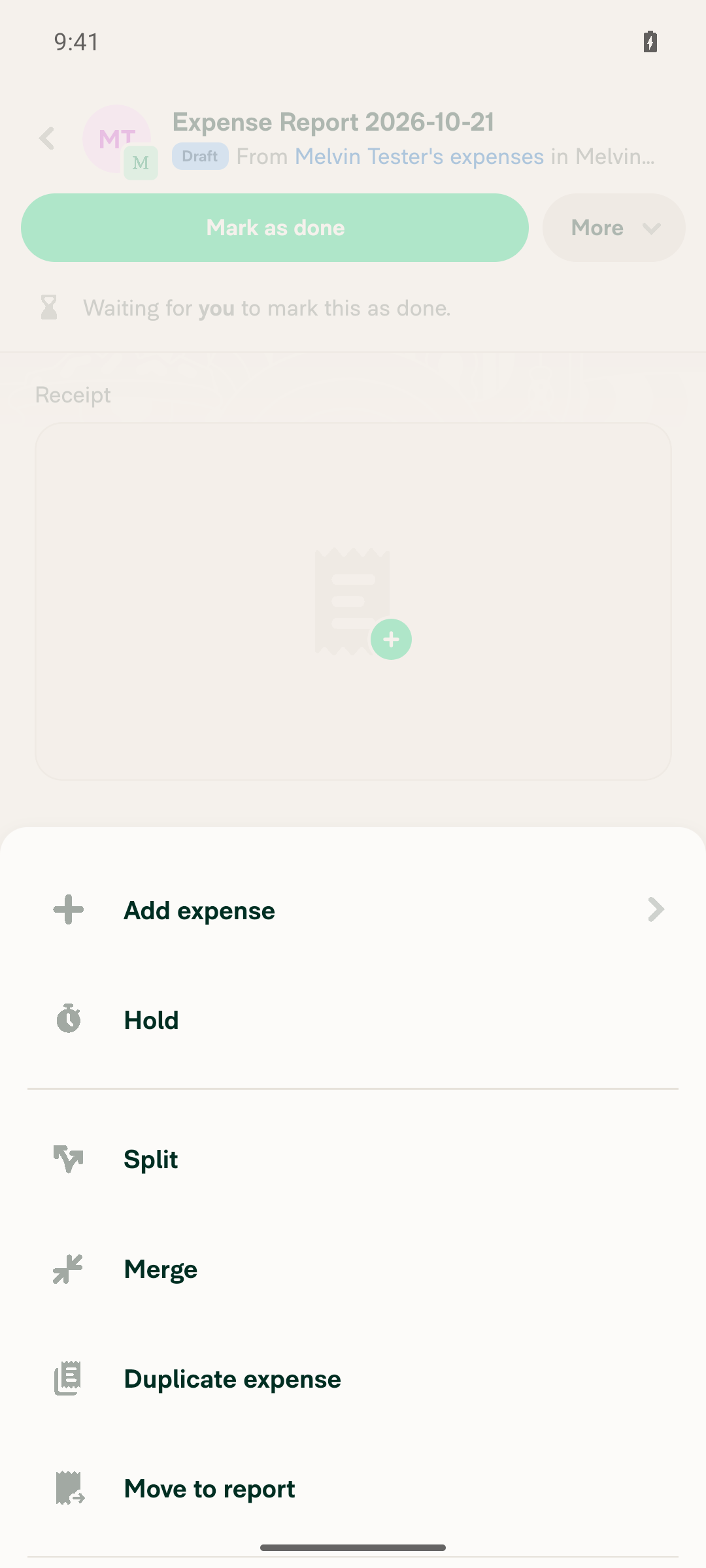 More menu stuck open and unresponsive on the Draft report