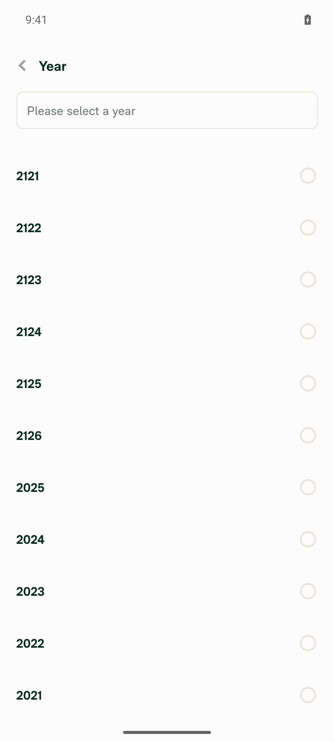 Boundary between 2126 and 2025 in year list