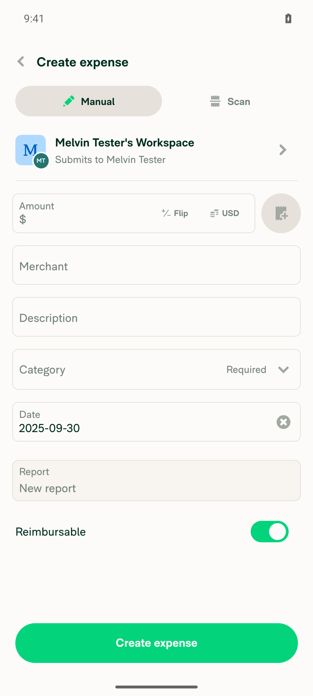 Date field updated to 2025-09-30, no errors